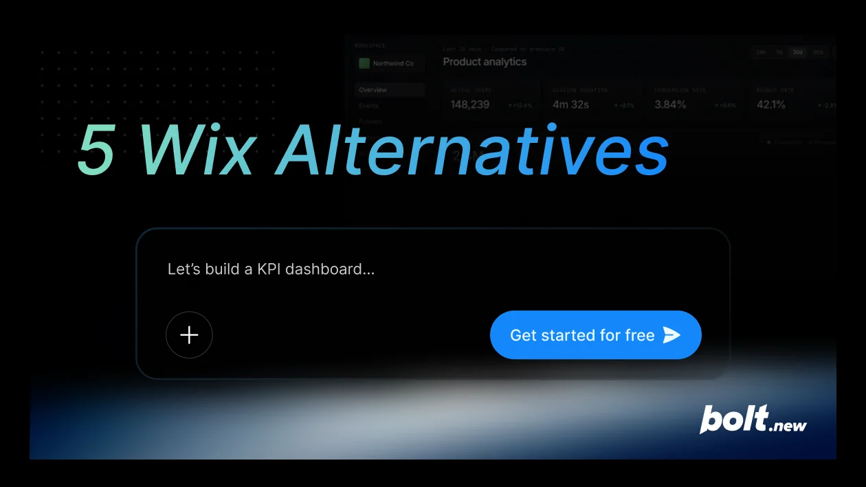 Five Wix alternatives compared: Squarespace, Webflow, Hostinger, Shopify, and Bolt.new
