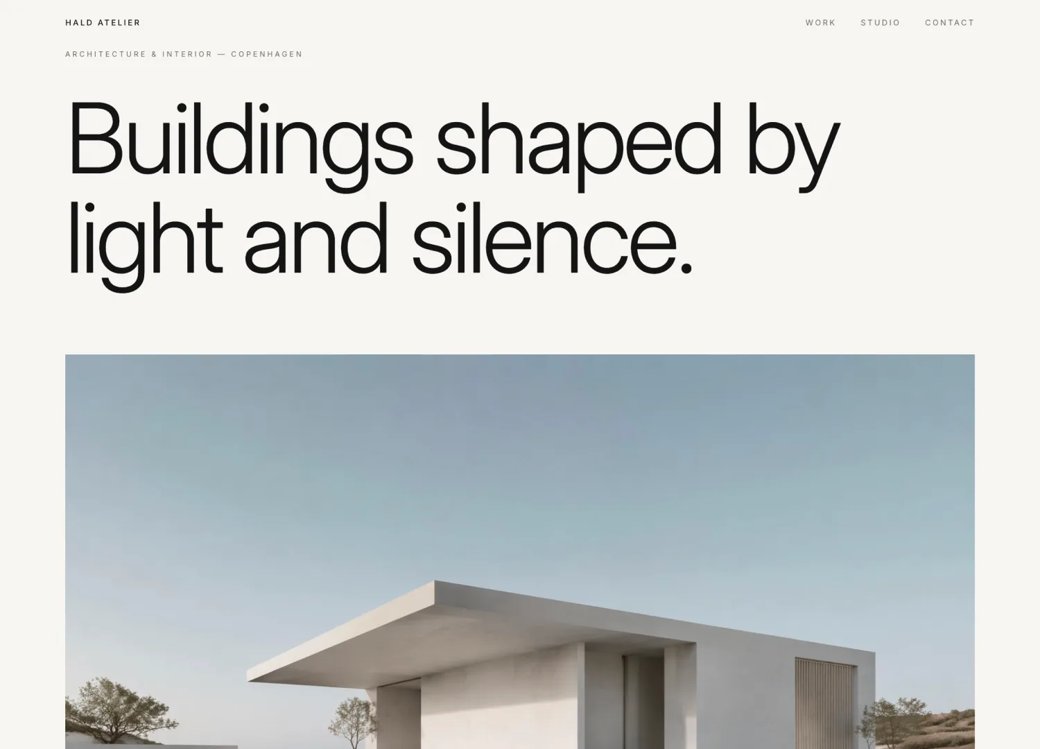 Architect Portfolio template — screen 1