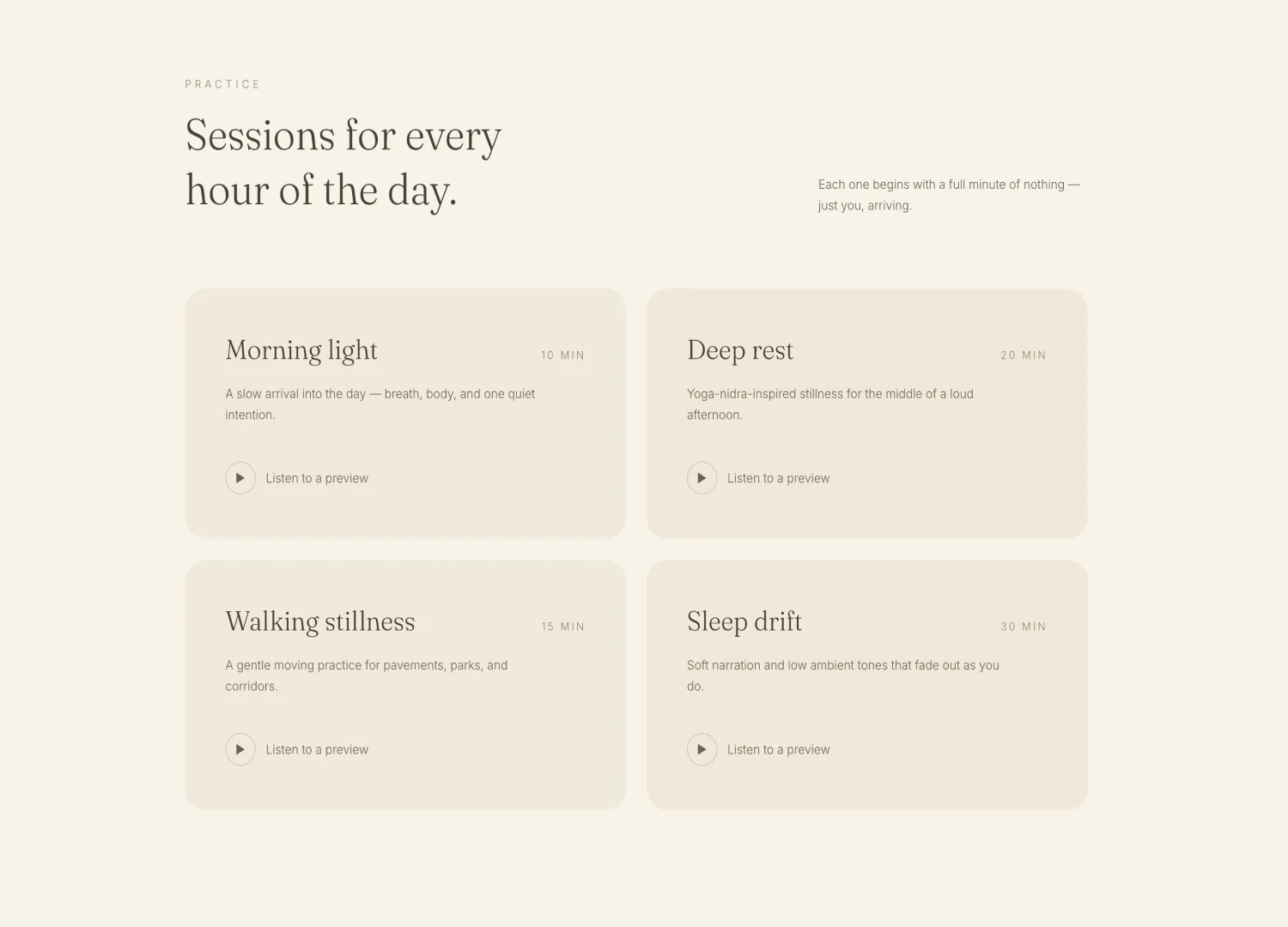Meditation App template — screen 2