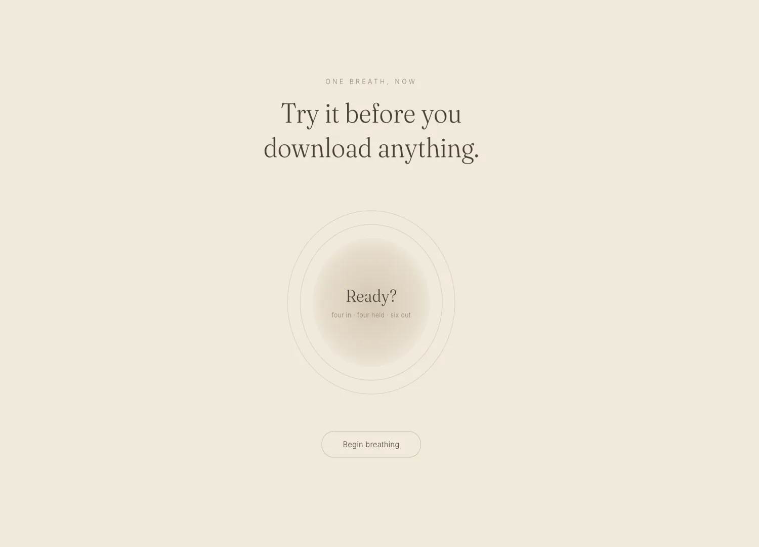 Meditation App template — screen 3